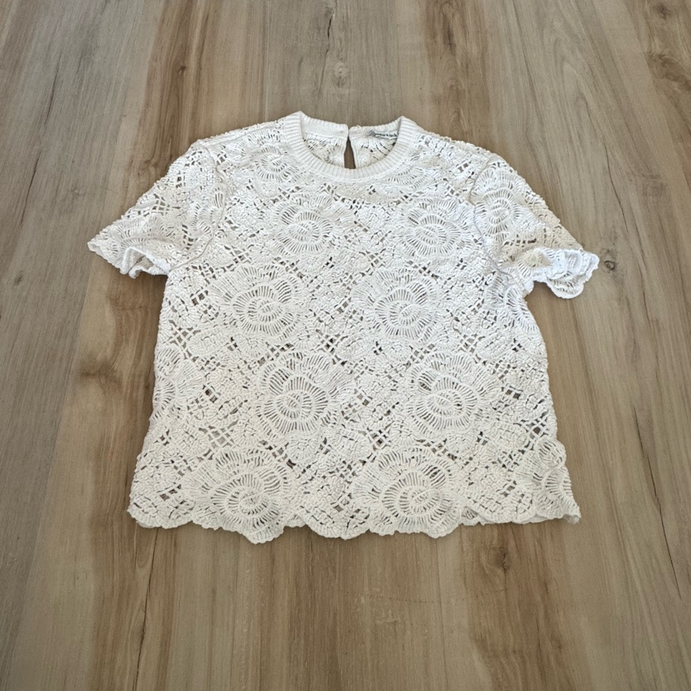 Abercrombie & Fitch White Lace Blouse